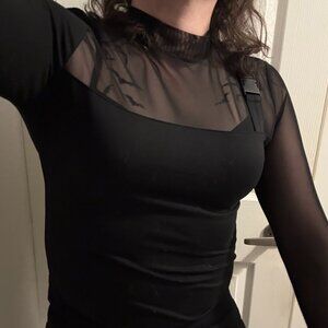 Killstar Dark reality Large Mesh buckle top worn once *discontinued*